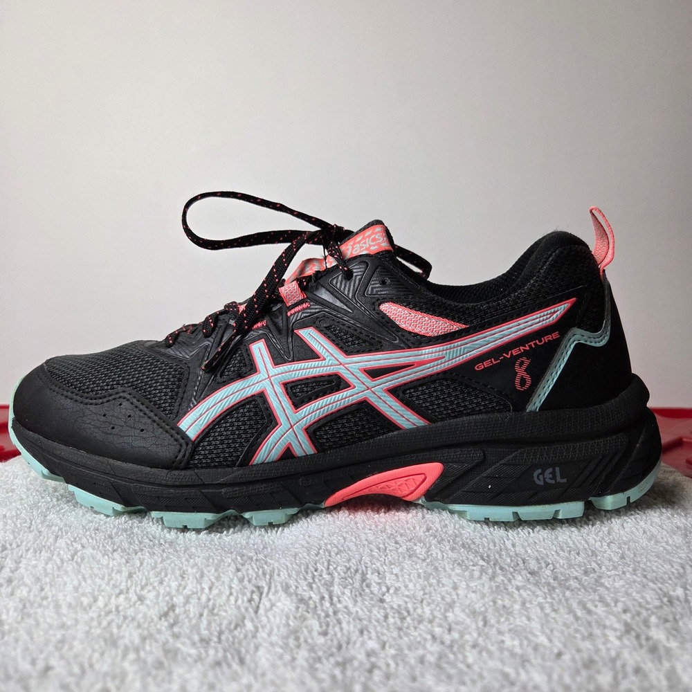 ASICS Women's Gel-Venture®‎ 8 Running Shoes, 9.5, Black/Clear Blue